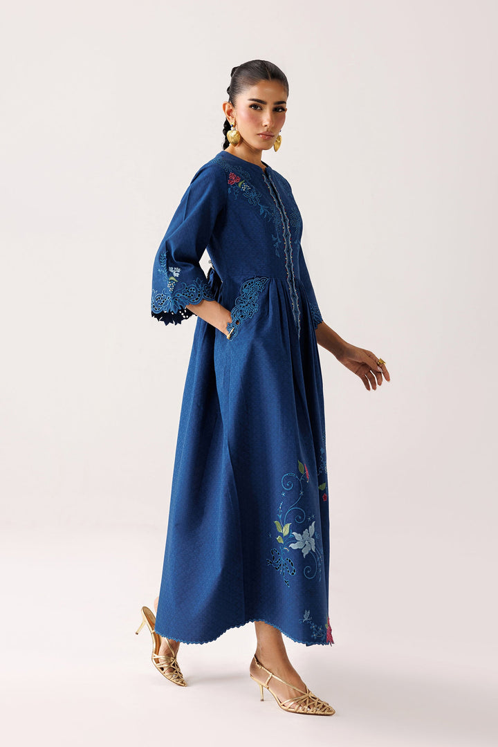 Noa - Qalamkar Embroidered Long Shirt 26'
