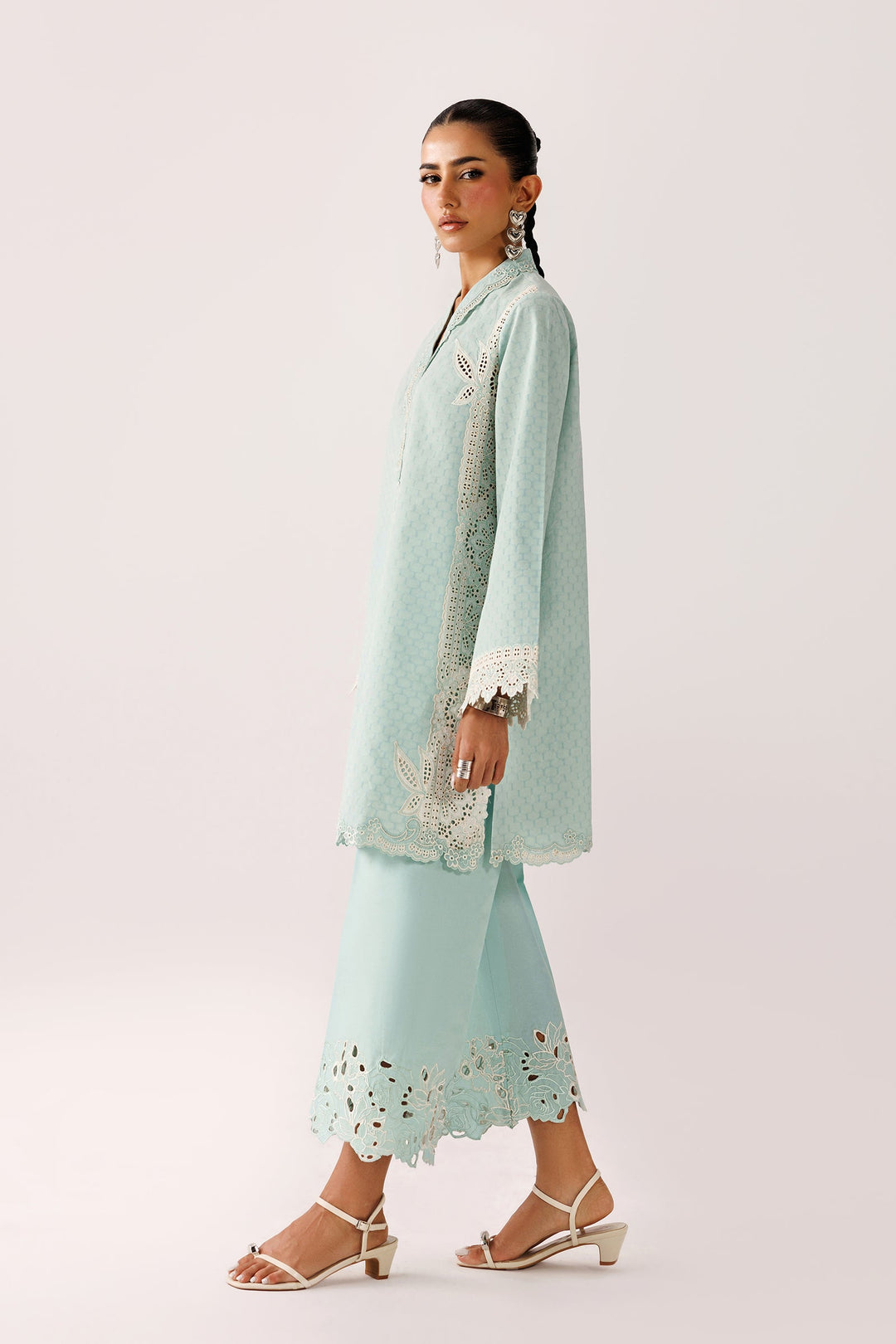 Amari - Qalamkar Embroidered Co-Ords 26'