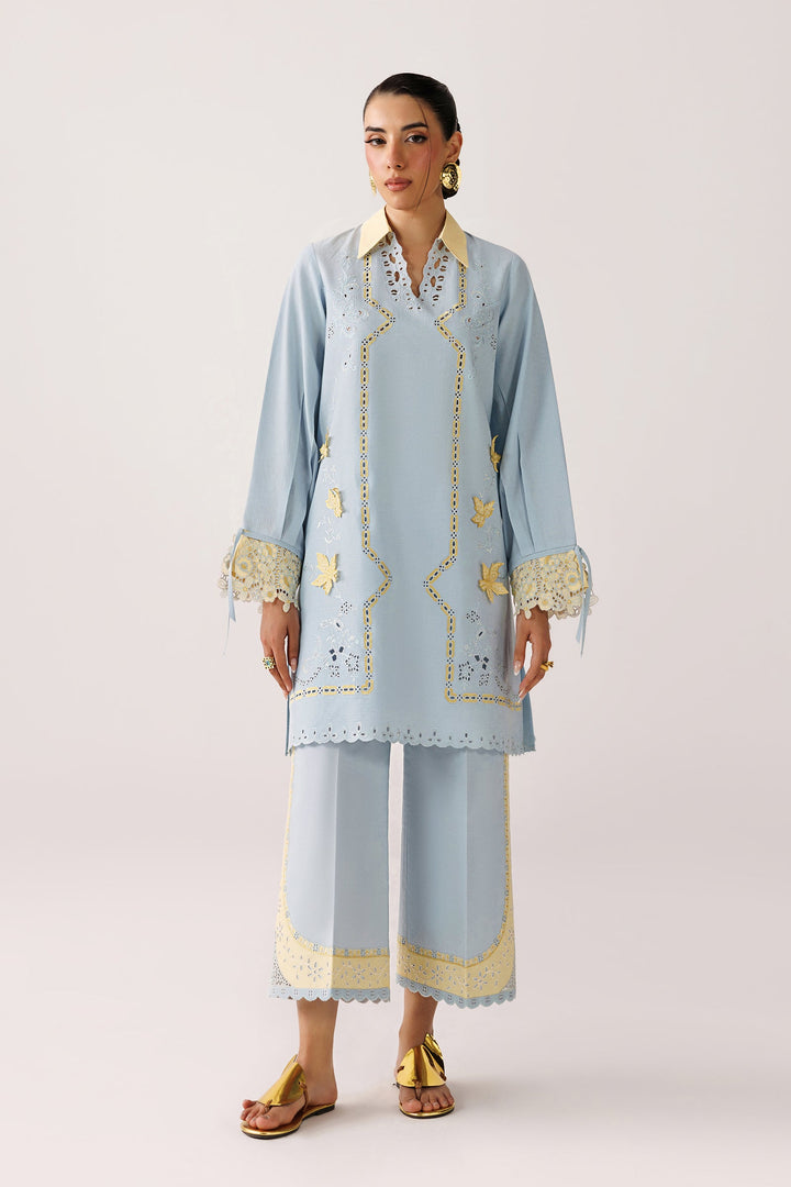 Mia - Qalamkar Embroidered Co-Ords 26'