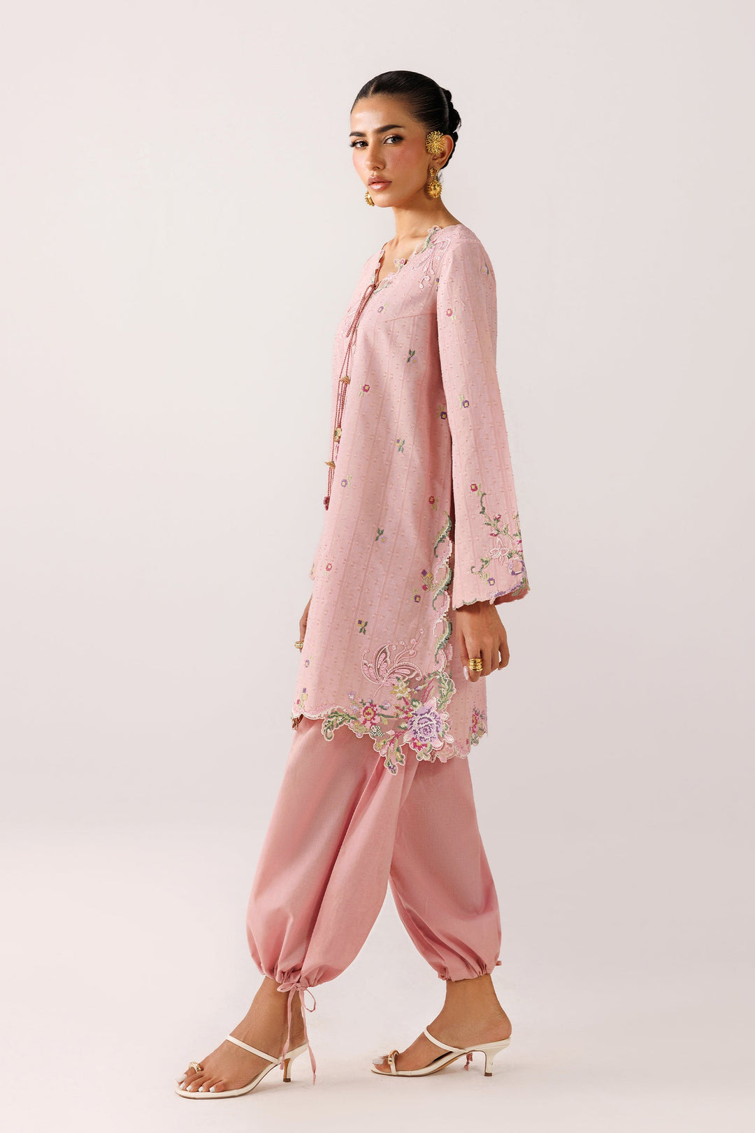 Riko - Qalamkar Embroidered Co-Ords 26'