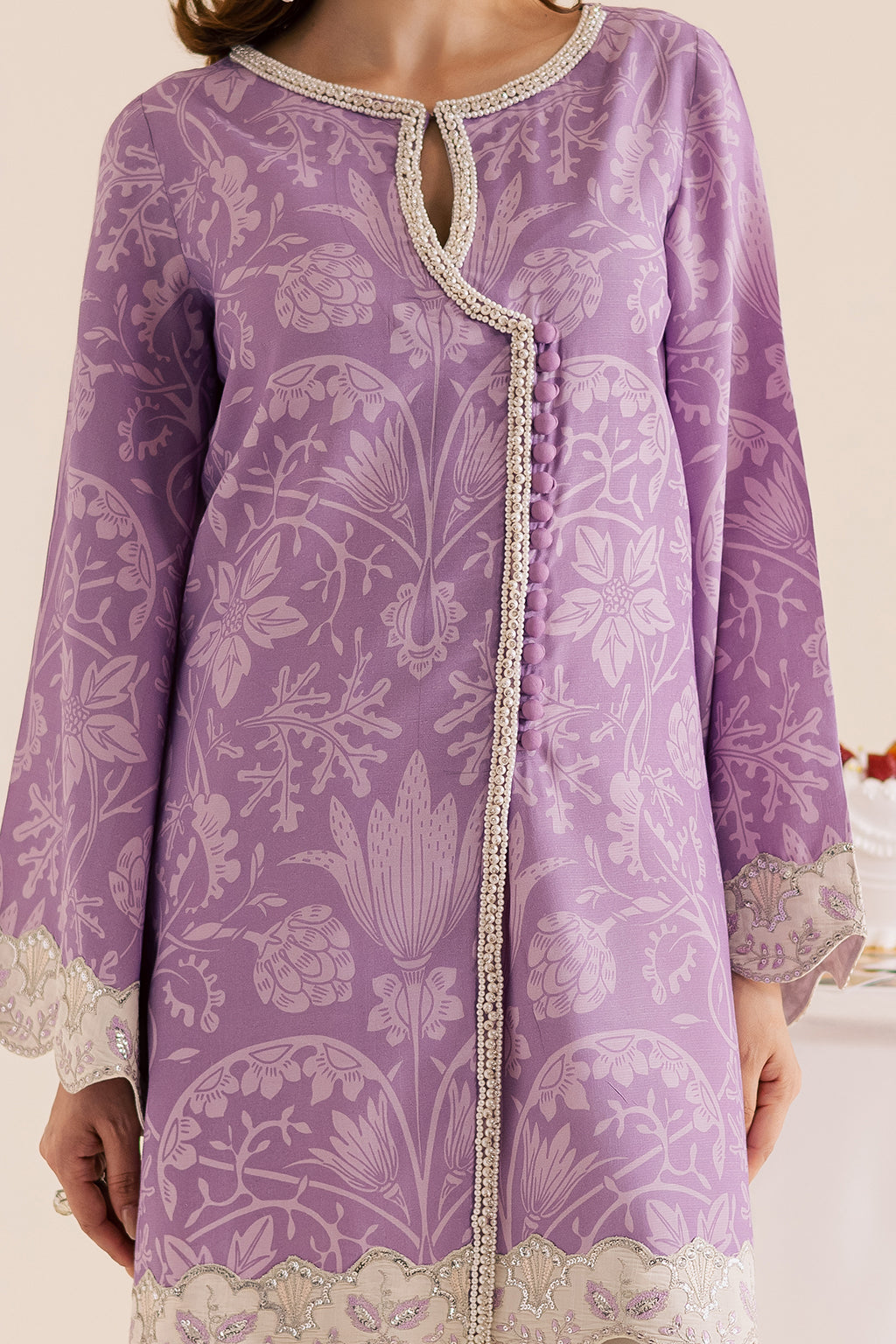 Silk Lawn Light Purple Stitched Suit - Vanya