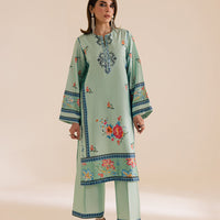 Charmeuse Silk Pista Stitched Suit - Vanya