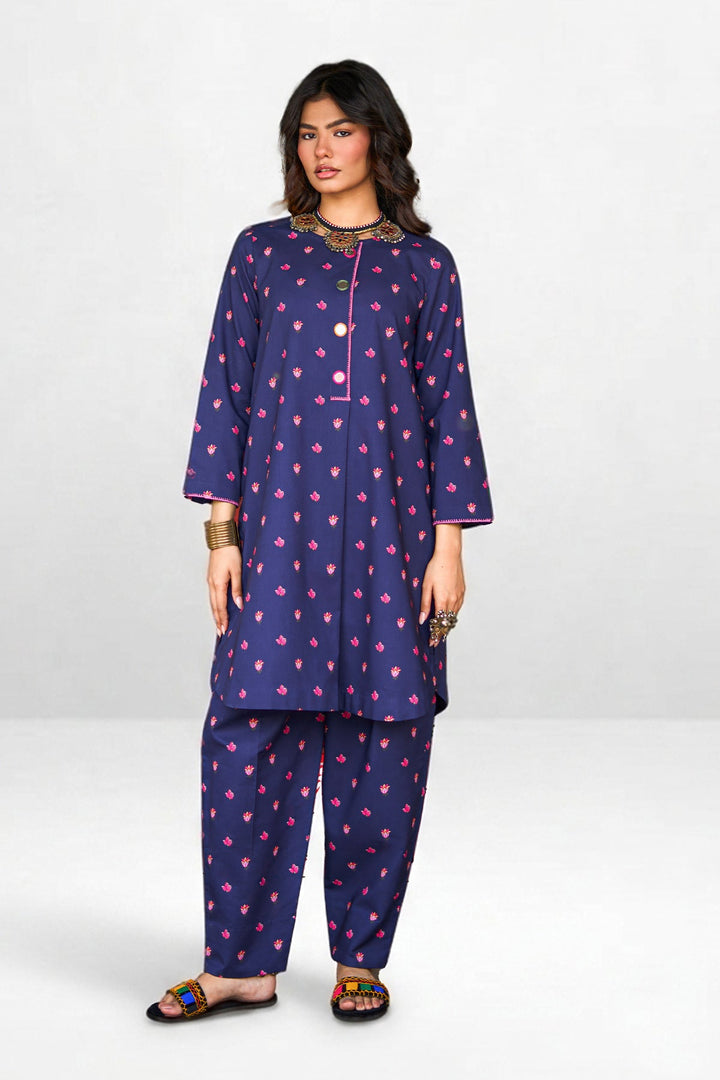 Lawn Blue Stitched Suit - Charizma