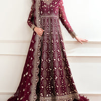 Maroon Empress - Farasha Essence Formals Stitched