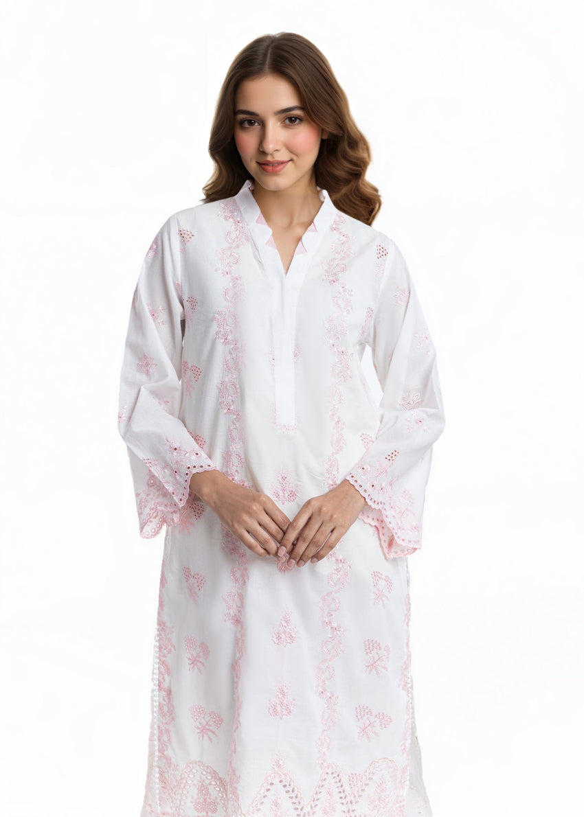 Cambric White Stitched Suit - Bonanza