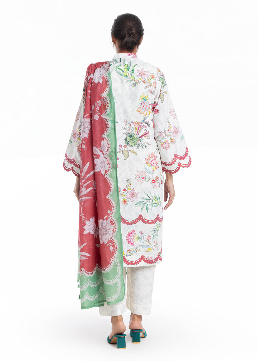 Cambric White Stitched Suit - Bonanza