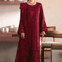 Karandi Maroon Stitched Suit - Nureh