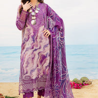 Lawn Purple Stitched Suit - Nureh Gardenia