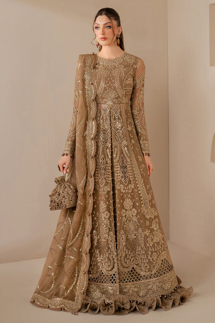 Embroidered Chiffon Skin Suit - Jazmin Wedding Formals Stitched