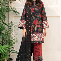 Digital Printed Premium Viscose Red Stitched Suit - Jazmin
