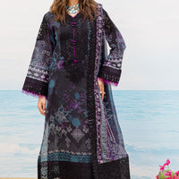 Lawn Black Stitched Suit - Nureh Gardenia