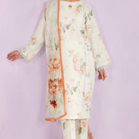 Mint Veil - Farasha Printed Essentials Stitched