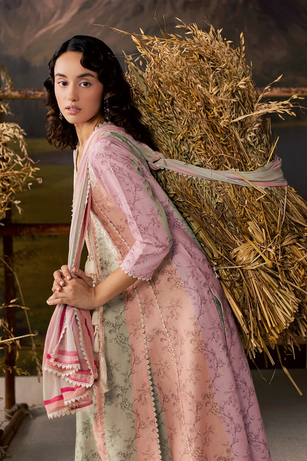Dobby Lawn Multi Stitched Suit - Vanya