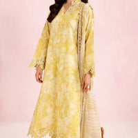 Honey Ember - Farasha Printed Essentials Stitched