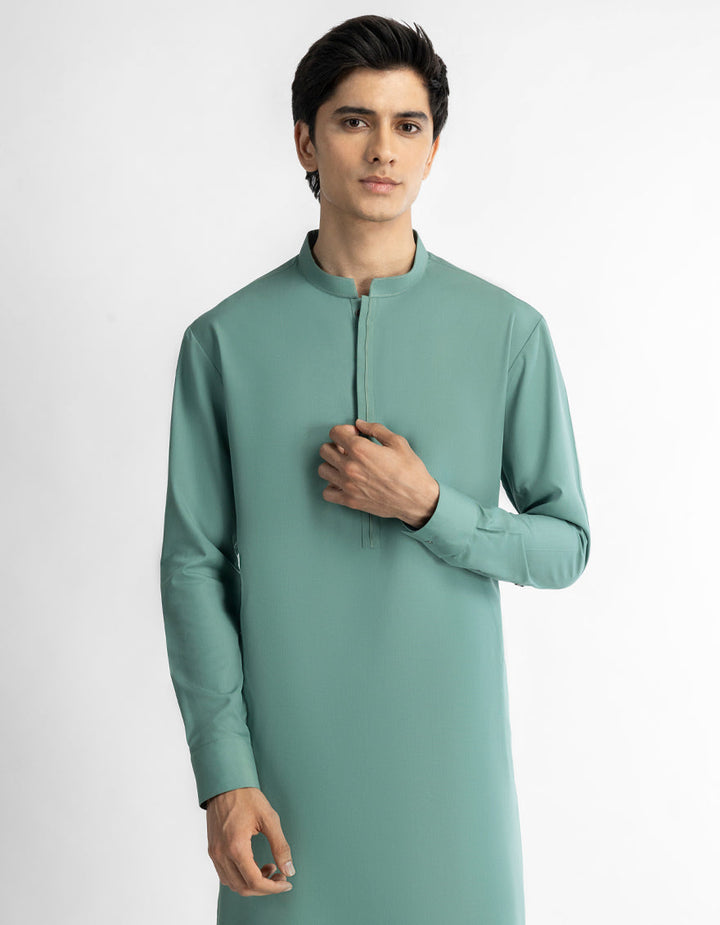 Blended Green Kurta Trouser - J. Junaid Jamshed
