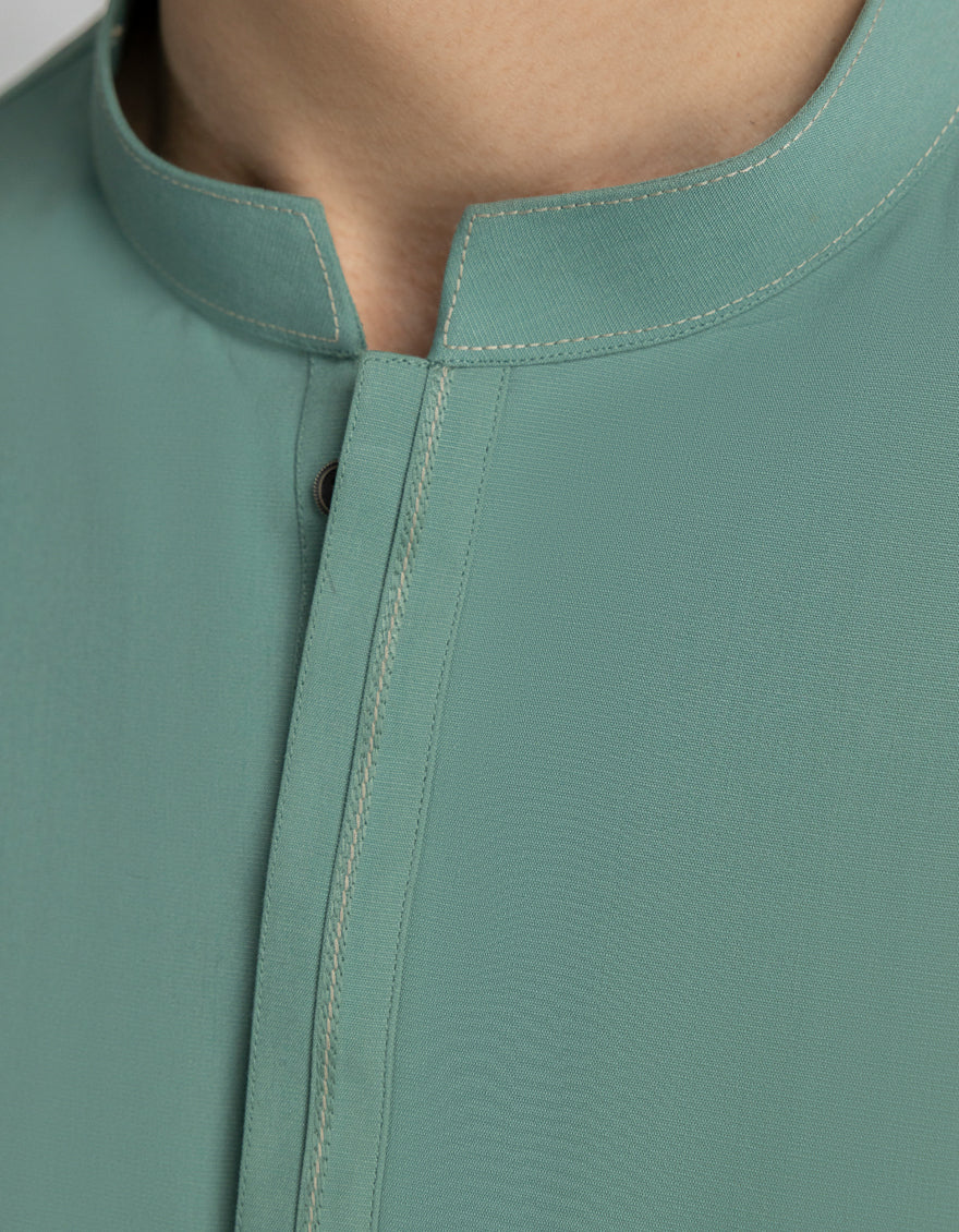 Blended Green Kurta Trouser - J. Junaid Jamshed