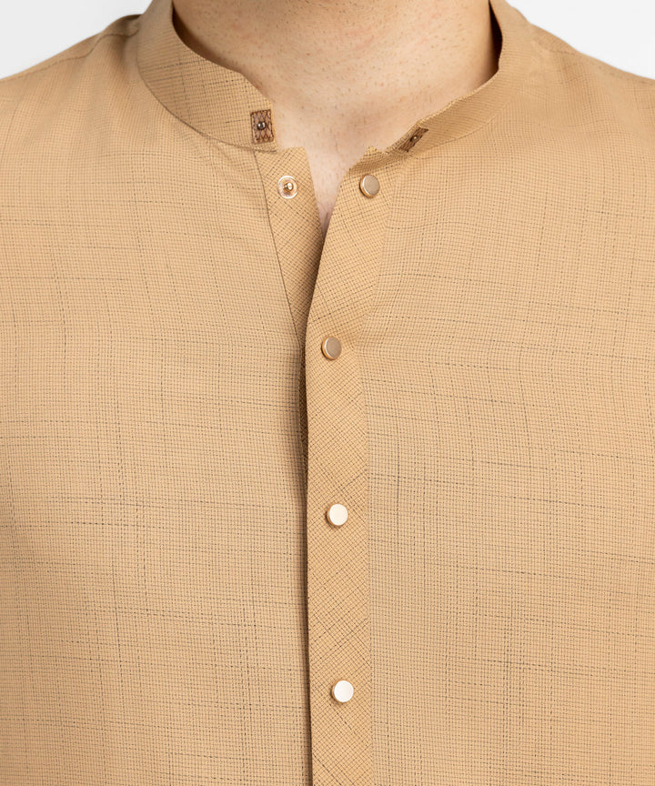 Blended Camel Kurta Trouser - J. Junaid Jamshed