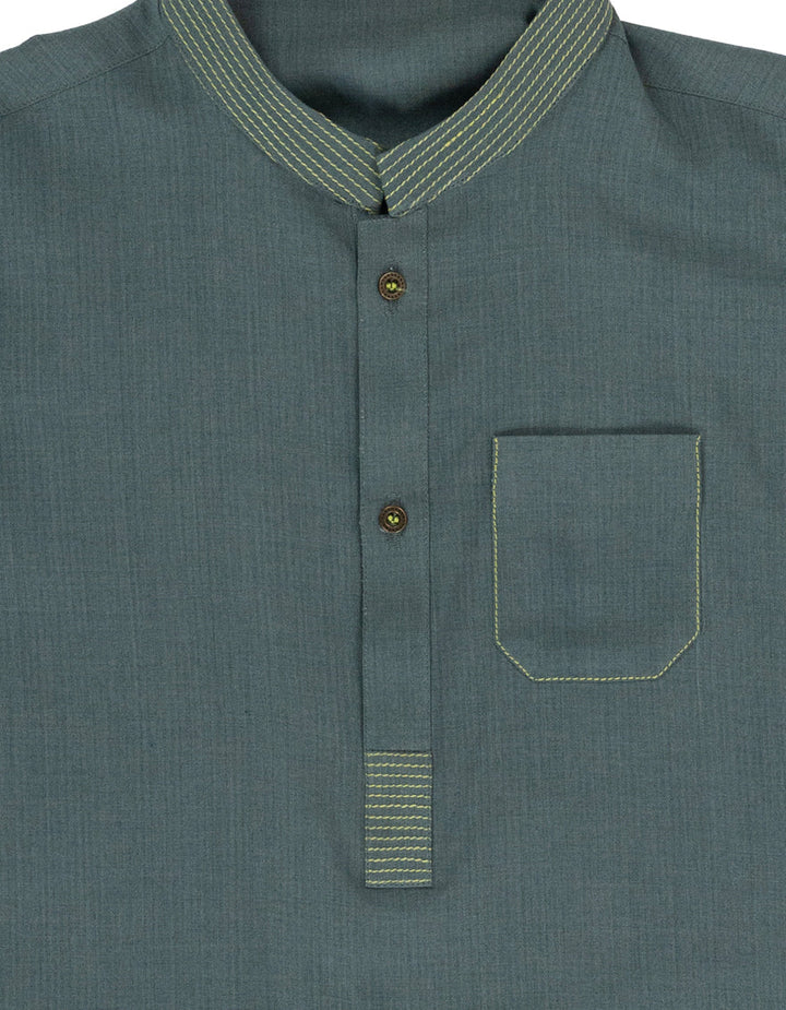 Blended Dull Green Shalwar Kameez - J. Junaid Jamshed