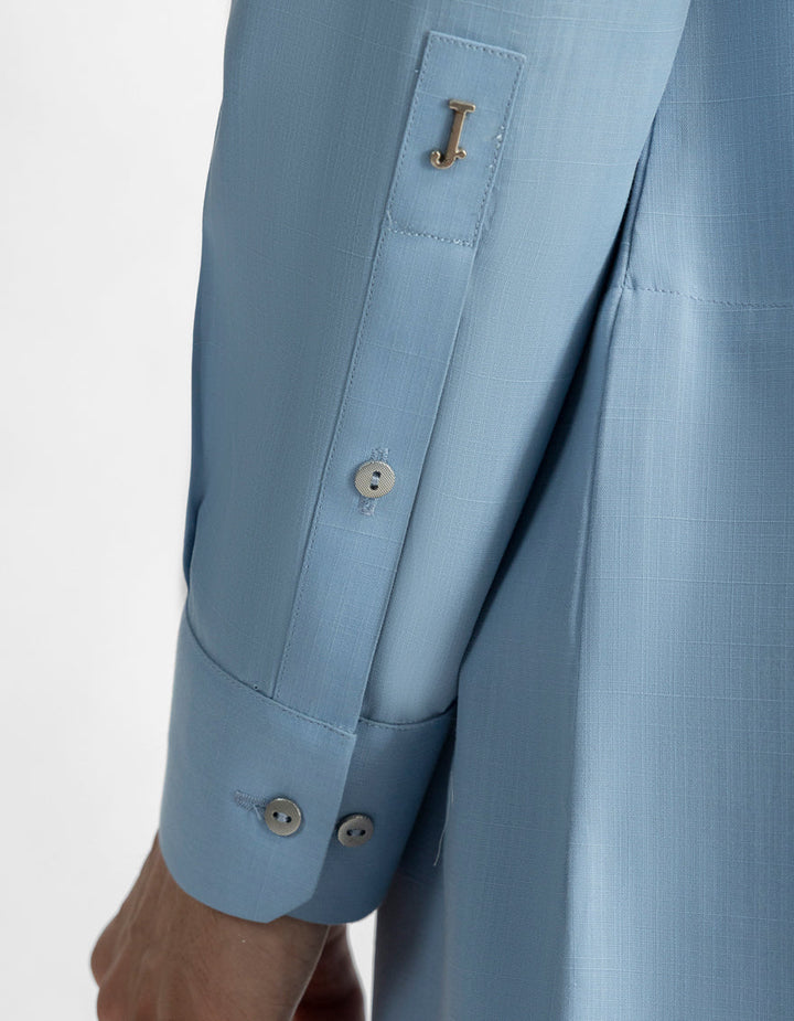 Blended Sky Blue Kurta Trouser - J. Junaid Jamshed