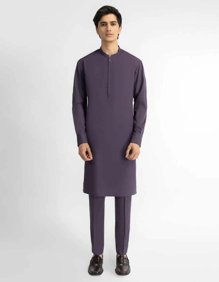Polyester Purple Kurta Trouser - J. Junaid Jamshed