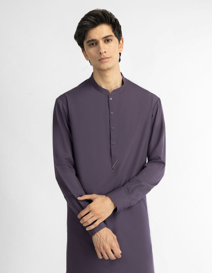 Polyester Purple Kurta Trouser - J. Junaid Jamshed