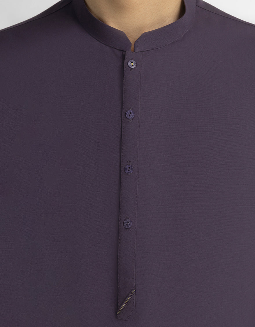 Polyester Purple Kurta Trouser - J. Junaid Jamshed