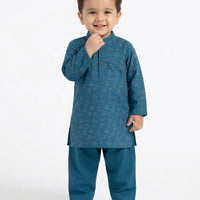 Blended Turquoise Shalwar Kameez - J. Junaid Jamshed
