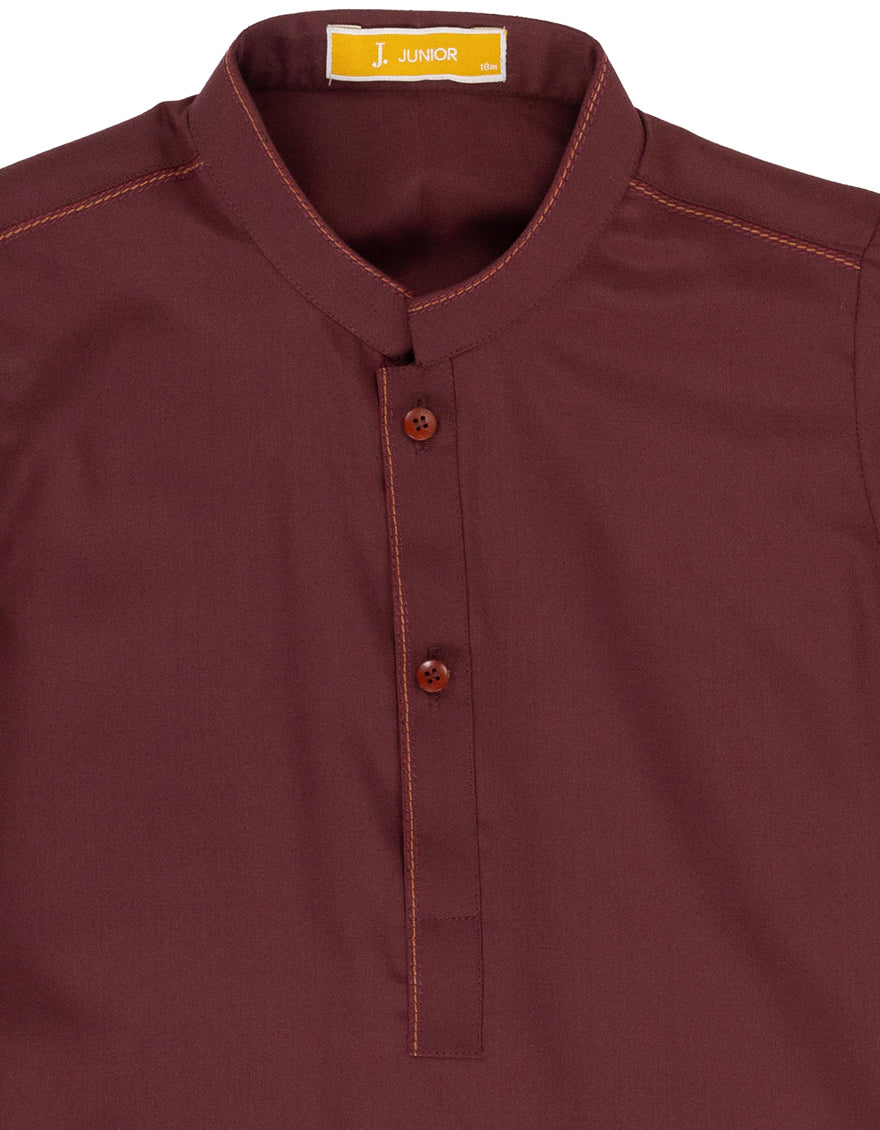 Blended Rust Shalwar Kameez - J. Junaid Jamshed