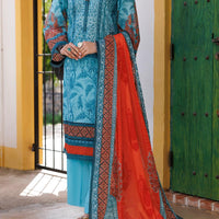 Lawn Ice Blue Stitched Suit - Almirah