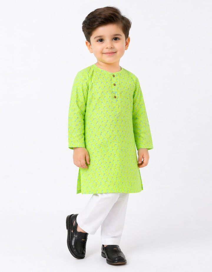 Cotton Neon Yellow Shalwar Kameez - J. Junaid Jamshed