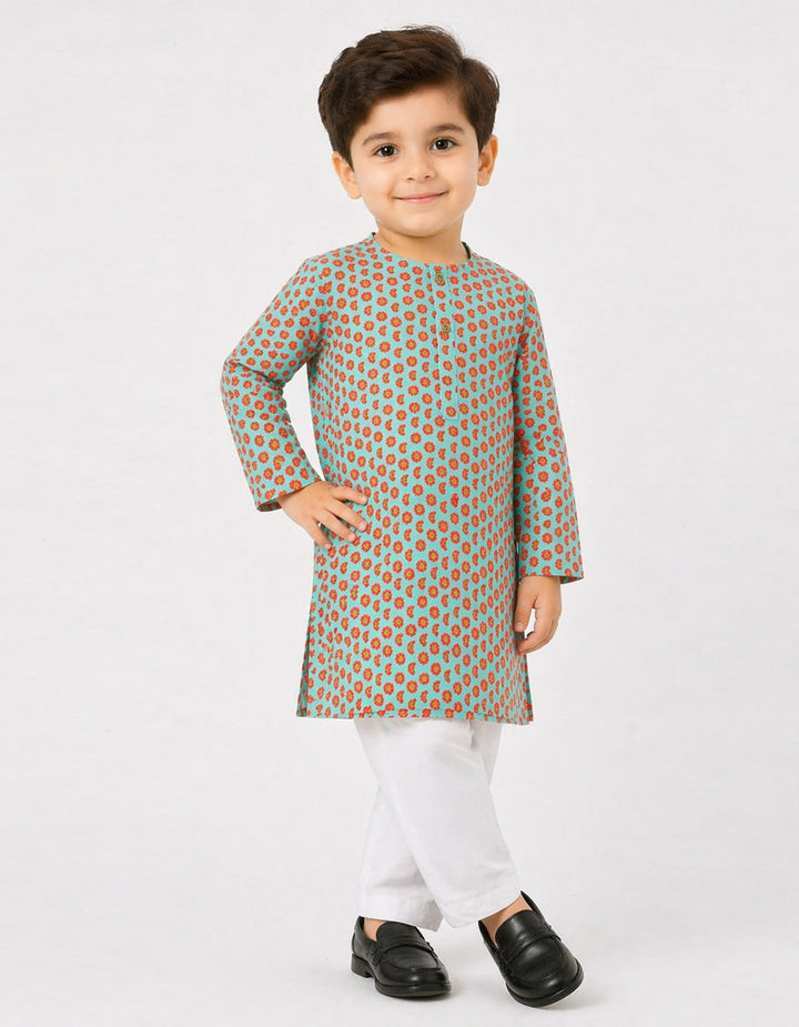 Cotton Turquoise Shalwar Kameez - J. Junaid Jamshed