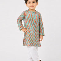 Cotton Turquoise Shalwar Kameez - J. Junaid Jamshed