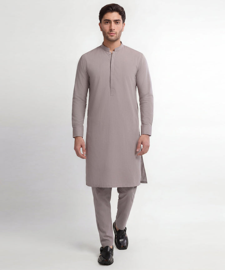 Blended Grey Kurta Trouser - J. Junaid Jamshed