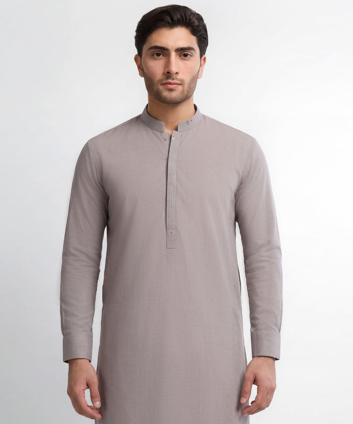 Blended Grey Kurta Trouser - J. Junaid Jamshed
