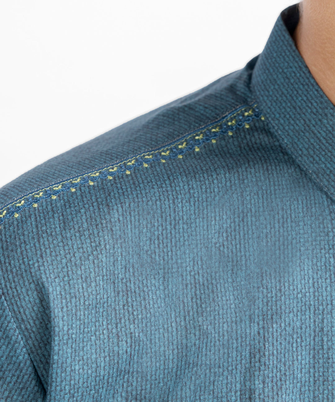 Cotton Blue Kurta - J. Junaid Jamshed