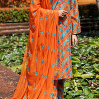 Lawn Rust Stitched Suit - Almirah