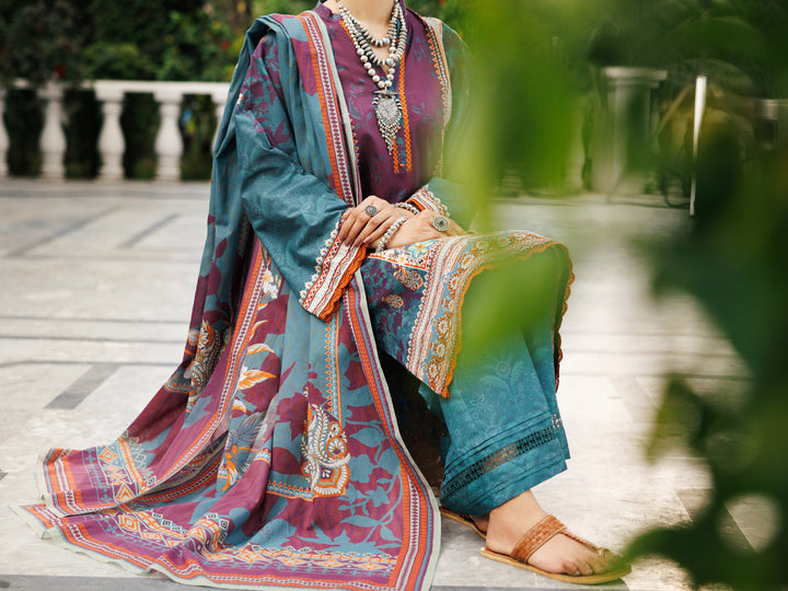Lawn Green Stitched Suit - Almirah