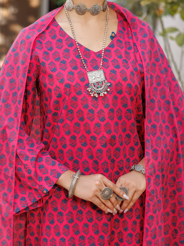 Lawn Fuchsia Stitched Suit - Almirah
