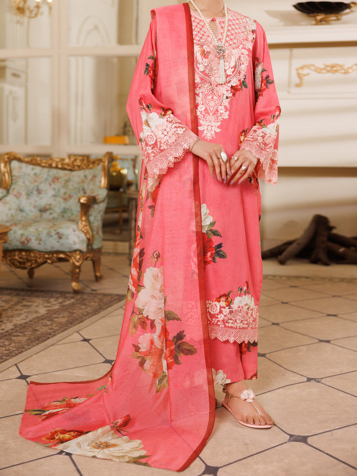 Lawn Pink Stitched Suit - Almirah