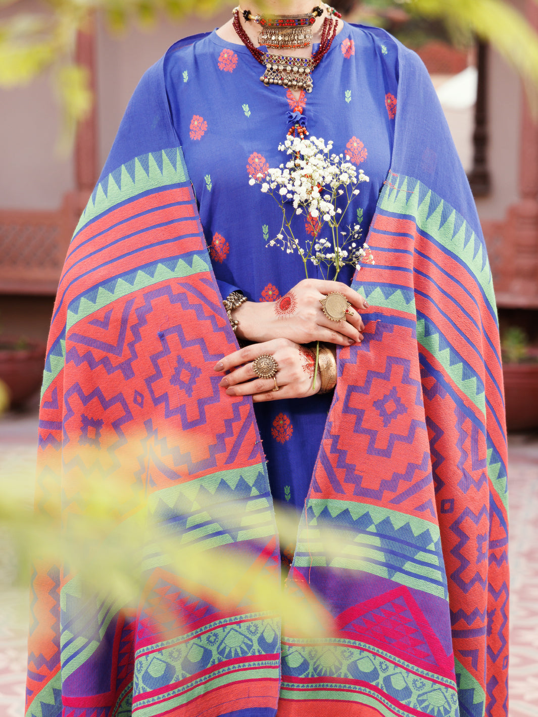 Yarn Dyed Blue Stitched Suit - Almirah