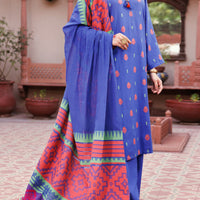 Yarn Dyed Blue Stitched Suit - Almirah