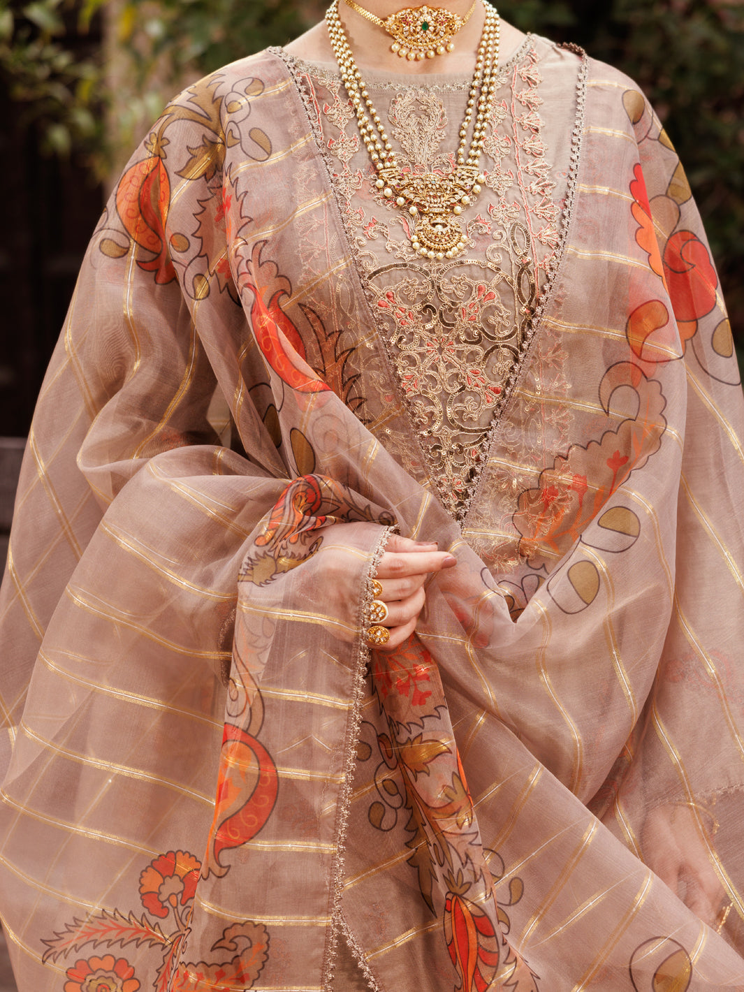 Poly Cotton Coffee Brown Stitched Suit - Almirah