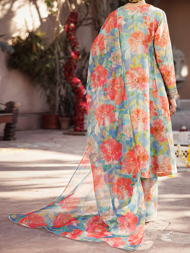 Digital Light Green Stitched Suit - Almirah