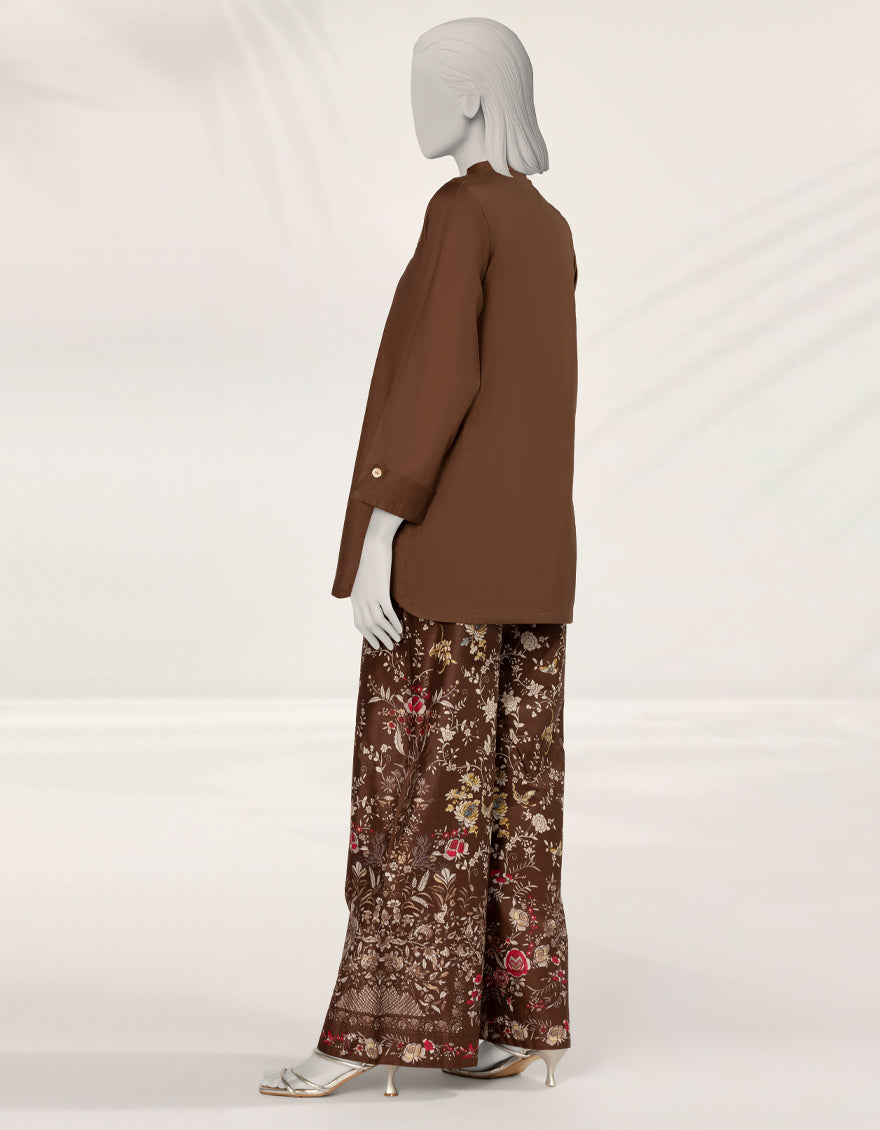 Textured Brown Stitched Suit - J. Junaid Jamshed