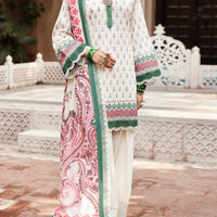 Viscose Jacquard Ivory Unstitched Suit - Almirah