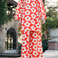 Lawn Orange Stitched Suit - J. Junaid Jamshed