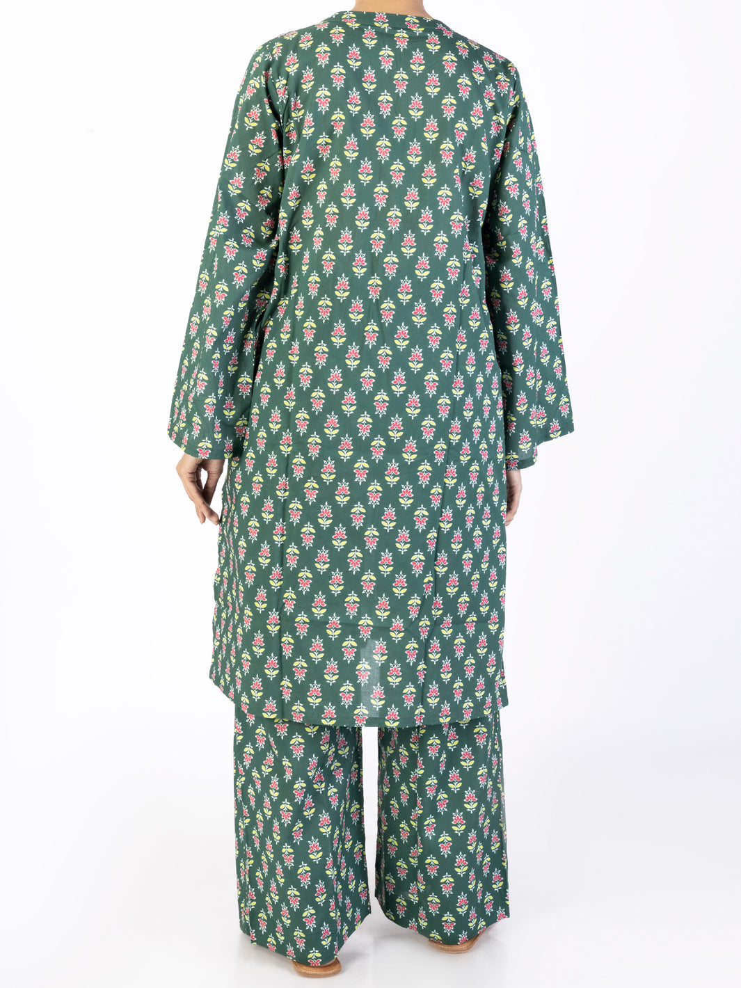 Lawn Green Stitched Suit - J. Junaid Jamshed