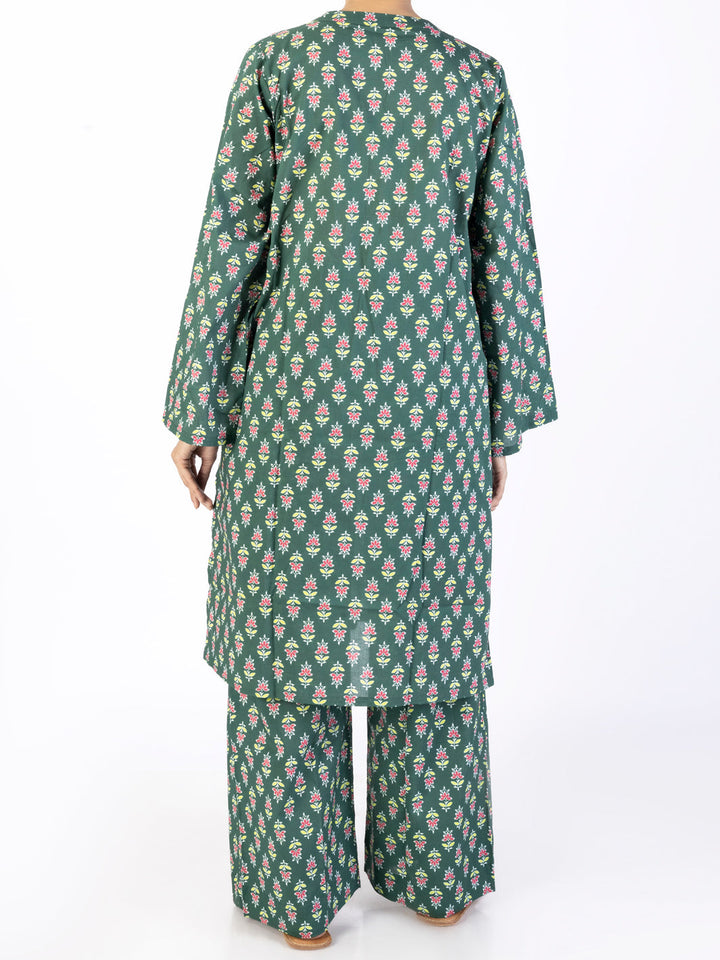 Lawn Green Stitched Suit - J. Junaid Jamshed