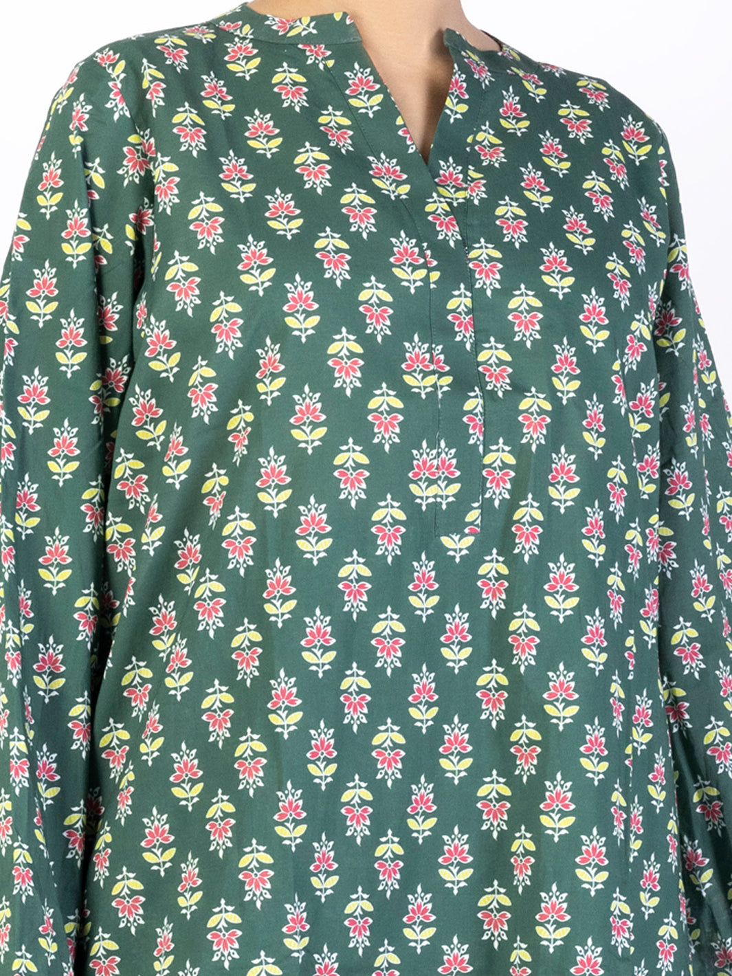 Lawn Green Stitched Suit - J. Junaid Jamshed