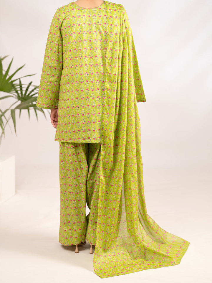 Lawn Green Stitched Suit - Almirah